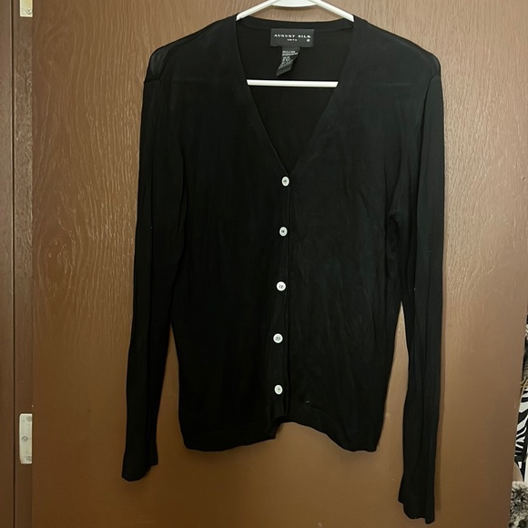 august silk Sweaters - Black cardigan sweater